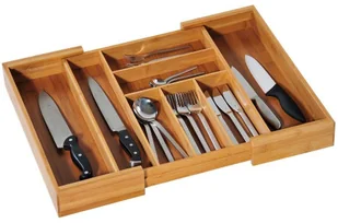 Kesper 5808513 o zmiennej skrzynka na sztućce, FSC bambus skrzynka na sztućce, bambus, brązowy, 35 x 43 x 6.5 cm 5808513 - Pozostałe akcesoria kuchenne - miniaturka - grafika 2