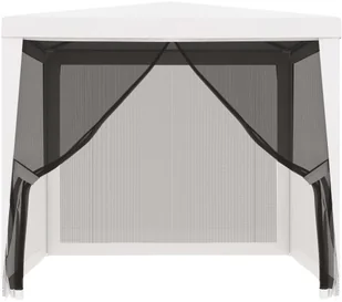 vidaXL Namiot imprezowy z 4 siatkowymi ściankami, 2,5x2,5 m, biały - Pawilony ogrodowe - miniaturka - grafika 6