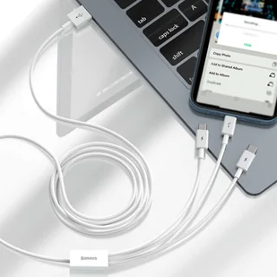 Baseus Kabel 3w1 Usb do micro Lightning Typ C 1.5m - Kable USB - miniaturka - grafika 12