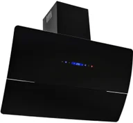 Okapy kuchenne - Shumee Ścienny okap kuchenny stal nierdzewna 756 m/h 90 cm czarny - miniaturka - grafika 1