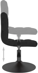 vidaXL Lumarko Obrotowe krzesła stołowe, 4 szt., czarne, obite aksamitem 3087478 - Krzesła - miniaturka - grafika 5