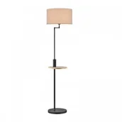 Lampy stojące - Trio Claas Czarny mat z ładowarką USB Lampa podłogowa z półką 400400132 - miniaturka - grafika 1