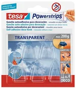 Wieszaki i stojaki - tesa TESA Powerstrips deco haki, przezroczysty, przy maks. 200 G, opakowanie z 5 haczykami, przezroczysty normalny 58900-00013-03 - miniaturka - grafika 1