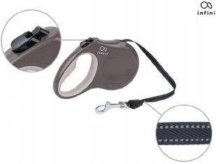 Ami Play Smycz automatyczna Infini Freedom XL Brąz - Smycze dla psów - miniaturka - grafika 3