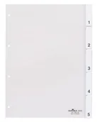 Przekładki do segregatorów - DURABLE Przekładki do segregatora A4 5 stron przezroczyste 6820-19 - miniaturka - grafika 1