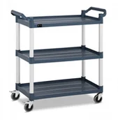 Wózki na żywność - Royal Catering Wózek kelnerski - 3 półki - nośność statyczna 150 kg 10011695 RC-ST910SS - miniaturka - grafika 1