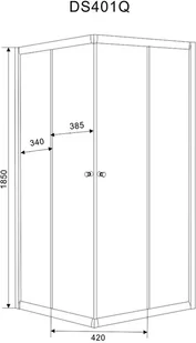 Sea Horse Duso 90x90 DS402QT - Kabiny prysznicowe - miniaturka - grafika 3