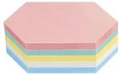 Notesy i bloczki - Magnetoplan Karteczki sześciokątne 20x9.5cm 250szt 6kol 112502210 - miniaturka - grafika 1