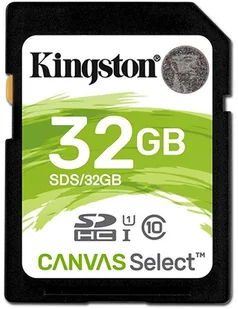 Kingston SDHC Canvas Select 32GB (SDS/32GB) - Karty pamięci Kingston SDHC Canvas Select 32GB (SDS/32GB) - Karty pamięci - miniaturka - grafika 1