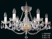 Lampy sufitowe - Elita bohemia Żyrandol kryształowy 6-ramienny - Bohemia L 132/6/021 - miniaturka - grafika 1