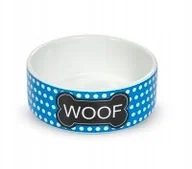 Miski dla psów - Miska Ceramiczna Dla Psa Z Napisem Woof-yarro - miniaturka - grafika 1
