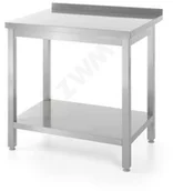 Stoły gastronomiczne - Hendi Stół roboczy przyścienny z półką - skręcany, o wym. 1200x600x850 mm 811474 - miniaturka - grafika 1