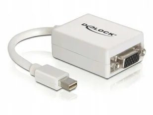 Delock adapter Displayport mini(M) -> VGA(F) 18cm 65130 - Adaptery i przejściówki - miniaturka - grafika 4