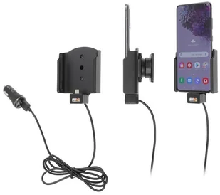 Brodit AB Uchwyt do Samsung Galaxy S20+ z wbudowanym kablem USB oraz ładowarką samochodową 721191 - Uchwyty samochodowe do telefonów - miniaturka - grafika 2