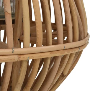 vidaXL vidaXL Wiszący lampion na świece, wiklinowy, naturalny - Świeczniki - miniaturka - grafika 4