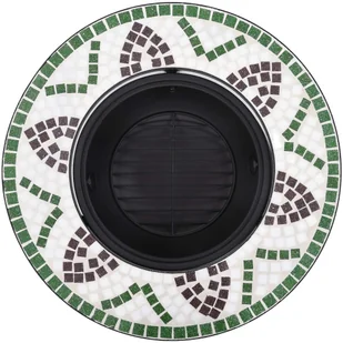 vidaXL Palenisko ogrodowe z mozaiką 68 cm zielone 46722 - Paleniska ogrodowe - miniaturka - grafika 7