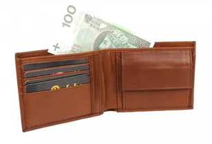 PolskaGalanteria.pl Portfel Męski Skórzany PolskaGalanteria Skóra Cielęca Poziomy SKL I/R - Portfele - miniaturka - grafika 2