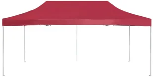 vidaXL Profesjonalny, składany namiot imprezowy, 6 x 3 m, czerwony - Pawilony ogrodowe - miniaturka - grafika 4