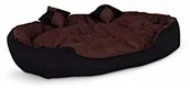 Legowiska dla psów - dibea legowisko dla psa  poduszka dla psa  sofa dla psa zmywalna z dwustronną poduszką (rozmiar i kolor do wyboru), czarny/brązowy - miniaturka - grafika 1