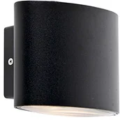 Lampy ogrodowe - QAZQA Nowoczesny kinkiet zewnętrzny czarny z LED IP44 - Ovum - miniaturka - grafika 1