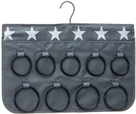 Dekoracje domu - STORE.IT Store.IT 671060 uchwyt na szal czas dostawy wynosi około  dni roboczych i chusta organizer, chusta, rączka, 45 x 28 cm, szara z białymi gwiazdkami 671060 - miniaturka - grafika 1