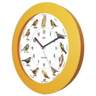 Atrix Zegar z głosami ptaków drewniany orange #2 ATW300PPK2 - Zegary - miniaturka - grafika 2