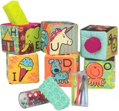 Zabawki sensoryczne - B. Toys miękkie klocki sensoryczne ABC Block Party - miniaturka - grafika 1