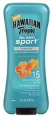 Balsamy i kremy do opalania - Hawaiian Tropic sunscreen Island Sport Broad Spectrum Sun Care sunscreen Lotion SPF 15, 8 ounce by 8986 - miniaturka - grafika 1