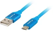 Kable USB - Lanberg lanberg Kabel Premium USB micro BM AM 2.0 1m niebieski QC 3.0 (CA-USBM-20CU-0010-BL) - miniaturka - grafika 1