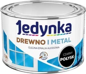 Farby do metalu - Jedynka Emalia alkidowa czarna 0 36 l - miniaturka - grafika 1