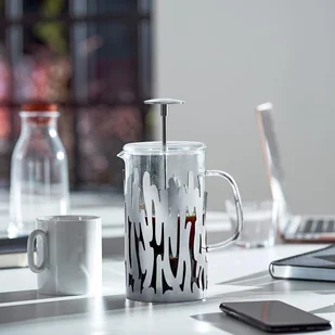 Alessi BARKOFFEE Zaparzacz Tłokowy do Kawy lub Herbaty 720 ml Srebrny Polerowany BM12/8 - Zaparzacze i kawiarki - miniaturka - grafika 2