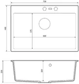 Zlewozmywaki - AXIS GROUP Zlew A-Point 60 1-komorowy pure white - miniaturka - grafika 1