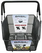 Koszyki rowerowe - Basil Unisex koszyk na rower dla dorosłych, czarny, 45 cm x 33 cm x 24 cm 8715019112270 - miniaturka - grafika 1