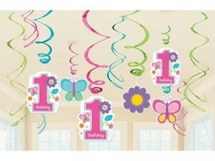 AMSCAN Spirala Dziewczynka 12 elementów 670367 - Wyposażenie pokoiku dziecięcego - miniaturka - grafika 2