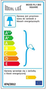 IDEAL LUX Oczko Sufitowe Mood Pl1 Big Square Bianco 140933 Wys. 15,0 - Lampy sufitowe - miniaturka - grafika 3