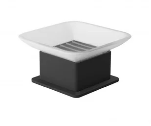 EXCELLENT EXCELLENT DOEX.1613BL Riko Mydelniczka Stojąca Czarny-Szkło - Mydelniczki i dozowniki mydła - miniaturka - grafika 2