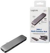 Huby USB - LogiLink Hub USB-C UA0301 wielofunkcyjny 6 w 1 aluminiowy UA0301 - miniaturka - grafika 1