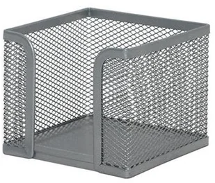 Q-CONNECT Pojemnik na karteczki Office Set, metalowy, srebrny KF00881 - Przyborniki na biurko - miniaturka - grafika 4