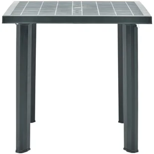 vidaXL Stół ogrodowy, zielony, 80 x 75 x 72 cm, plastikowy - Stoły ogrodowe - miniaturka - grafika 3