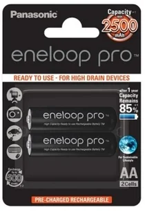 Panasonic Eneloop Pro BK-3HCDE/2BE AA 2500mAh 2szt (156615) - Ładowarki i akumulatory - miniaturka - grafika 4