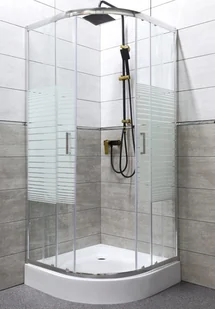 Novoterm Kabina półokrągła 80x80 Madera STR MADERA-80-B/B - Kabiny prysznicowe - miniaturka - grafika 2