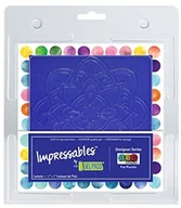 Scrapbooking - Gel Press Żel Press impressables 7"x7" Embossed Gel Plate by jen sztywna-Rose mandala - miniaturka - grafika 1