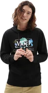 Bluzy męskie - Vans bluza męska PRESSED FLORAL PO HOODIE Black - miniaturka - grafika 1