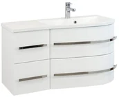 Szafki łazienkowe - Cooke&Lewis Szafka podumywalkowa Grey prawa 90 cm biała - miniaturka - grafika 1