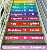 Pomoce naukowe - Naklejki na schody - Miary czasu ES076 - miniaturka - grafika 1