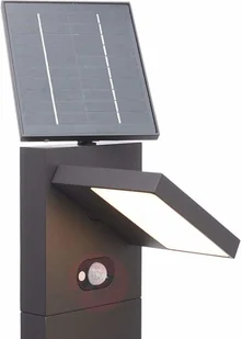 Lampenwelt com Solarny słupek ogrodowy LED Silvan, czujnik,100 cm - Lampy ogrodowe - miniaturka - grafika 5