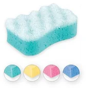 Rękawice i gąbki do kąpieli - Top Choice Top Choice Akcesoria kąpielowe Gąbka do kąpieli "motyl" mix 4 kolorów 30406 TOP CHOICE - miniaturka - grafika 1