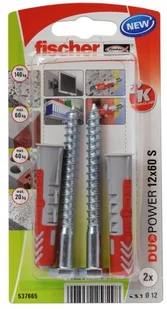 Kołek uniwersalny DUOPOWER z wkrętem 12x60 S K NV - Kołki - miniaturka - grafika 2