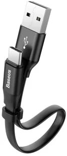 Baseus Kabel USB  Baseus Nimble kabel USB/USB-C 2A 0,23m CATMBJ-01 BSU015BLK - Kable komputerowe i do monitorów - miniaturka - grafika 2