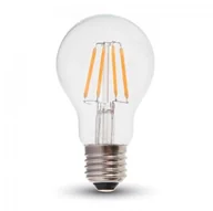 Żarówki LED - V-TAC Żarówka LED 4W Filament E27 A60 Przezroczysta VT-1885 6400K 400lm - miniaturka - grafika 1